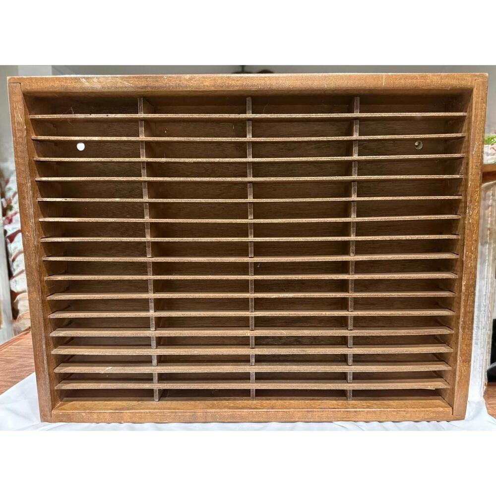 Vintage Wooden Cassette Holder